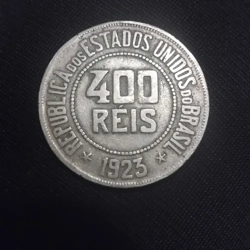 Moeda 400 Réis 1923 Brasil colecionadores 