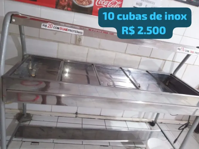 Vários itens para restaurante. Fogão industrial, mesas, cadeiras e outros