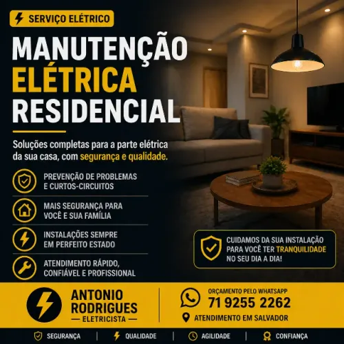 Eletricista Residencial em Salvador | Reparos e Instalações ?