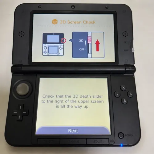 Nintendo 3DS XL azul com preto