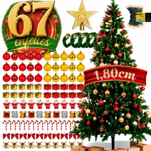 Árvore Natal Pinheiro 180cm Enfeitada Decorada Promoção Luxo Nevada Verde Estrela Pisca LE