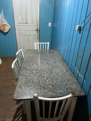 Mesa de mármore nova 6 cadeiras 