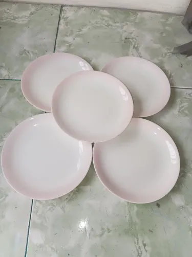 Pratos com degrade rosa