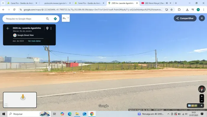 Área para locação na Linha Azul na Virgem Santa em Macaé/RJ, 10.000 M2, Plana, Asfalto na