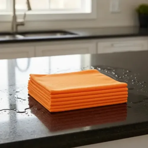 Pano de Microfibra 60x80cm Limpeza Em Geral Laranja Vabene