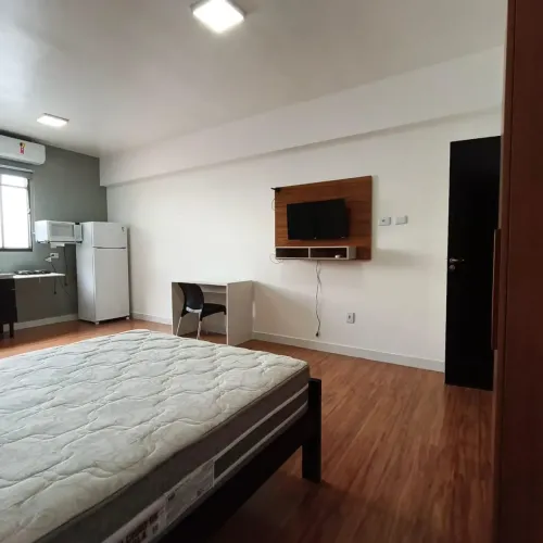 EE - Aluga, Flat Mobiliado, 25 m², 1 Suíte, Ar-Condicionado, Centro - São José dos Campos