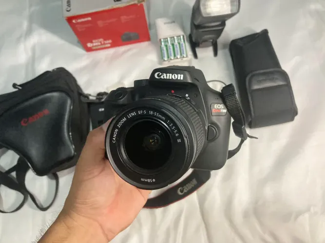 Canon T100 Kit Completo + Flash Yongnuo YN565EX III (Mosqueiro)