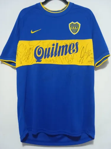 Camisa Boca Juniors Campeão Libertadores 2000 #4 Ibarra Jogo Autografada Elenco Certif.