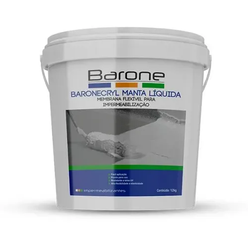 Manta Líquida Emborrachada Impermeabilizante Barone 12kg
