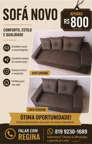 Sofá 2 e 3 lugares novos nunca usado