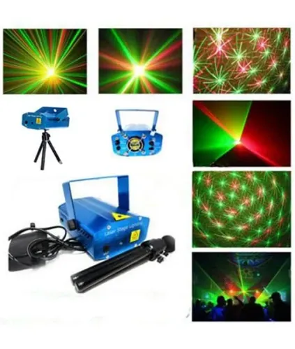 Mini Laser Stage Lighting Original Projetor Holográfico Luz De Festa, entregamos