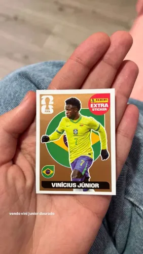Figurinha Extra Stickers Legend - Álbum Copa do Mundo 2026 - Vini Jr Bronze
