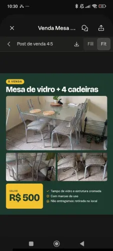 Mesa com cadeiras