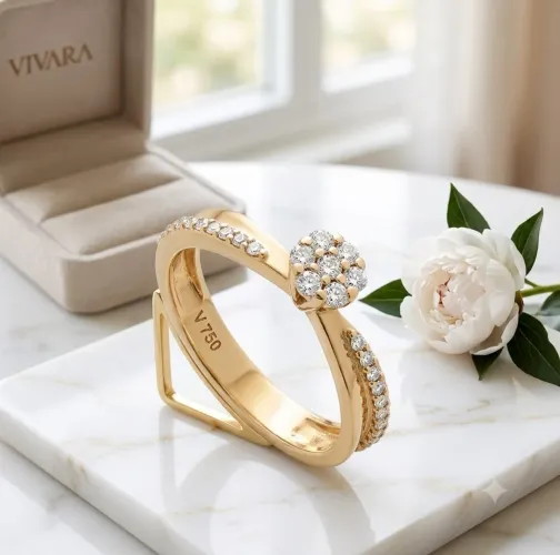 Anel de ouro com 33 diamantes Vivara