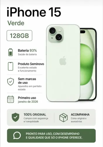 iPhone 15 SemiNovo 93% ?