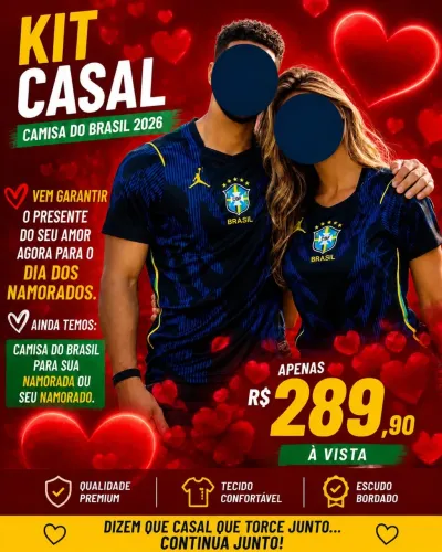 Camisa Brasil masculina e feminina