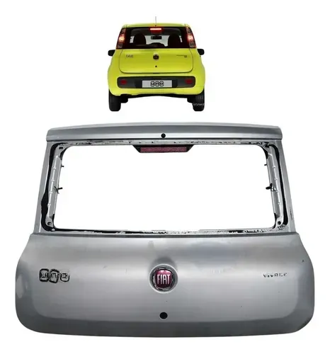 Tampa Mala Fiat Uno Vivace 2011 A 2015 Detalhe Prateado