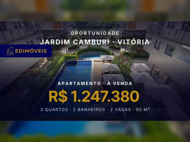 Jardim Camburi| Apartamento 3 quartos em condomínio com lazer total