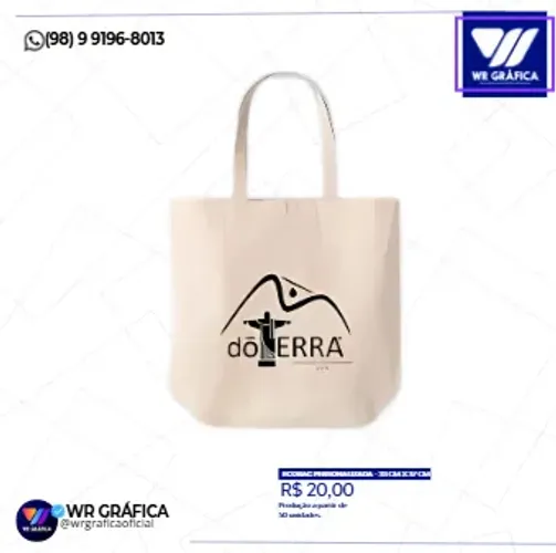 ECOBAG PERSONALIZADA - 33 CM X 37 CM