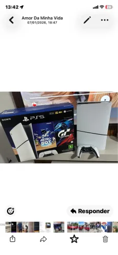 Ps5 slim semi novo com 2 controles