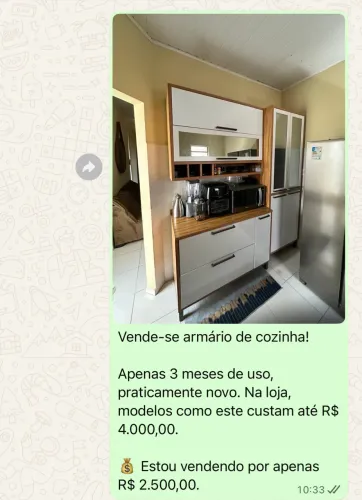 Vende-se armário de cozinha! Apenas 3 meses de uso 