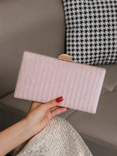 bolsa de festa clutch rosê