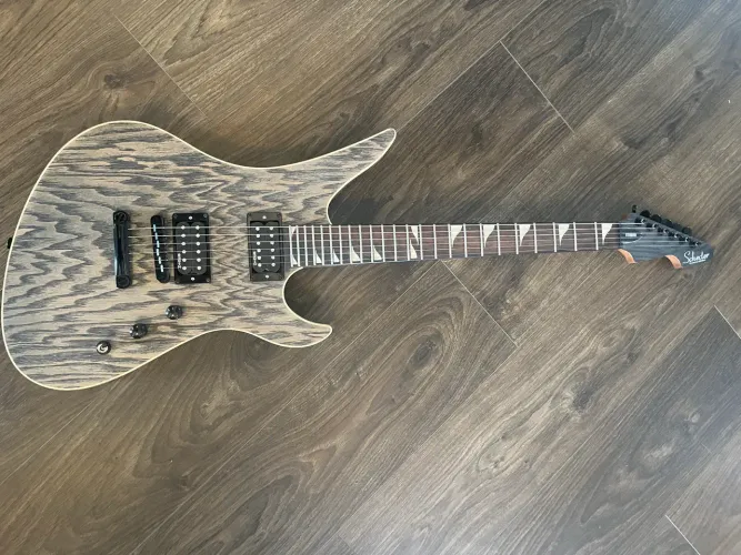 Guitarra Schecter Avenger standard SHC charcoal+Upgrades+Semi-case