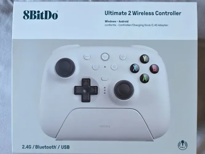 Controle 8BitDo Ultimate 2 Wireless Hall Effect Roxo - Preto - Branco - Lacrado - Original