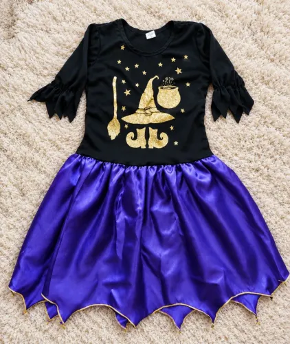 Fantasia Vestido Bruxinha Infantil Tam 10