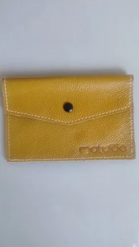 Carteira Porta Cédula e Moedas em Couro