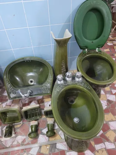Peças vintage de banheiro