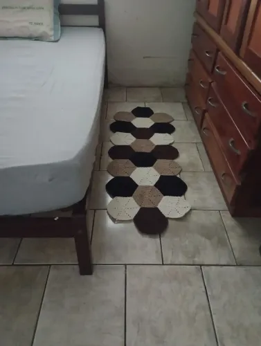 Passadeira em crochê HEXÁGONO