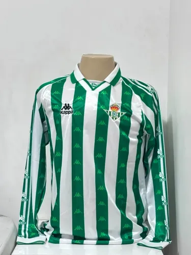 Camisa Real Betis Nova, ano 95-97,Manga longa, Modelo Tailandês