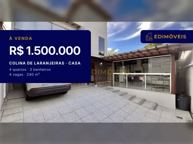 Casa moderna em Colina de Laranjeiras perto de tudo que você precisa!
