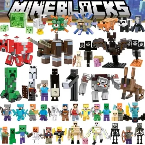 Minecraft Boneco do jogo compatível com L.E.G.O