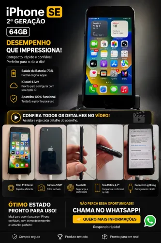 ? SEU PRÓXIMO IPHONE PODE ESTAR AQUI! ? ? iPhone SE 2ª Geração ? 64GB