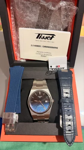 Relógio tissot powermatic 80 azul gradiente