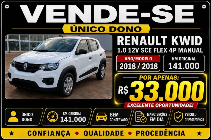 Renault Kwid Zen 1.0 Flex 12V 5P Mec. 2018
