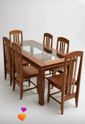 Conjunto de mesa de jantar em madeira maciça Tatajuba 
