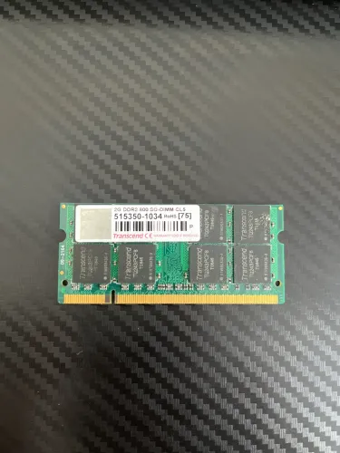 Memória RAM Transcend 2GB DDR2 800MHz PC2-6400S Notebook