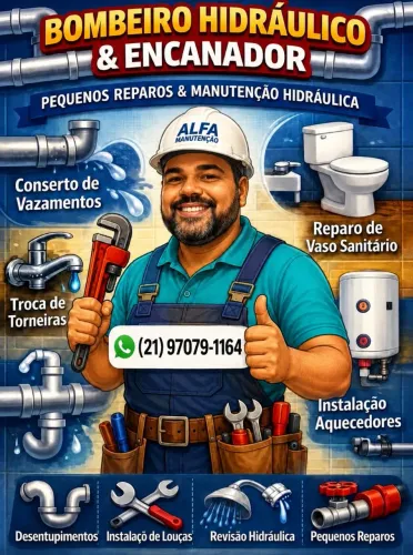 Todo tipo de serviços de bombeiro hidráulico.