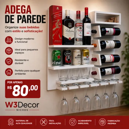 Adega de Parede - Organização com Estilo