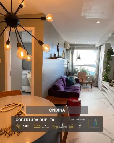 COBERTURA DUPLEX NASCENTE 90m² 2 QUARTOS 1 SUÍTE VARANDA PISCINA INFRA VENDE ONDINA