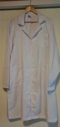 Jaleco masculino manga longa NOVO branco GG