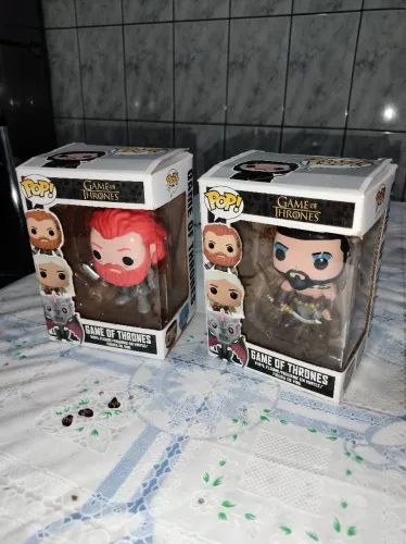 Lote Funko Pop Game of Thrones Réplicas na Caixa Khal Drogo e Tormund