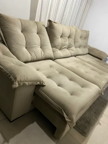 SOFÁ ENORME SUPER CONFORTÁVEL RETRÁTIL E RECLINÁVEL ENTREGO GRÁTIS