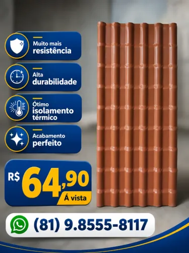 Telha PVC plan 1,97 x 0,88cm / 1.5mm (Promoção)