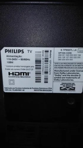 Tv 50 Philips retirar peças 