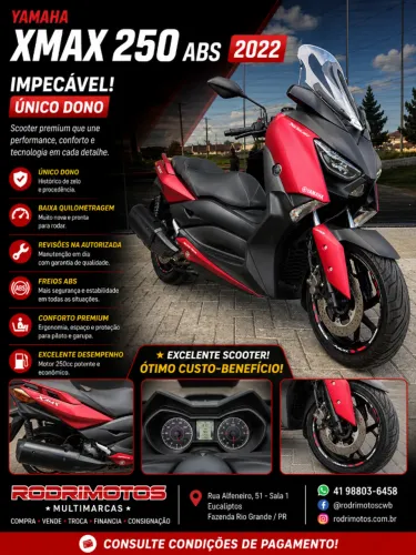 Yamaha Xmax 250 Abs - Estudo troca por outras motos