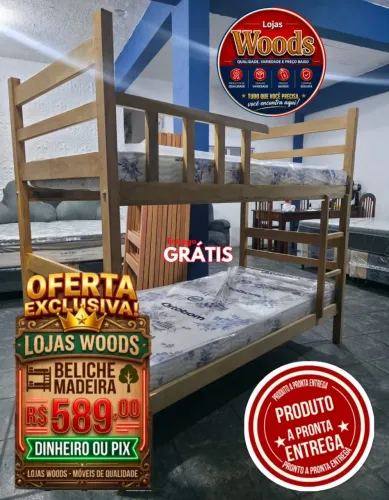 Beliche Madeira Novo R$ 589,00 Acabamento Verniz
